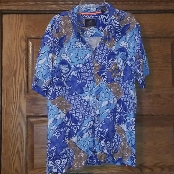 Mens Caribbean Joe button down shirt Lg